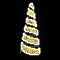 Световая конусная елка «Спираль со звездой» (3,7м) тепло белый/белый