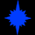 Верхушка на елку «Полярная звезда» (55см, для елей от 3 до 8м) синий