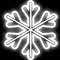 Снежинка из неона «Метеор» (40х40см, IP67, с эффектом бегущих огней, уличная) белый